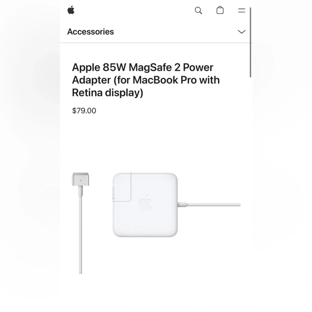 Apple 85W MagSafe 2 Power Adapter